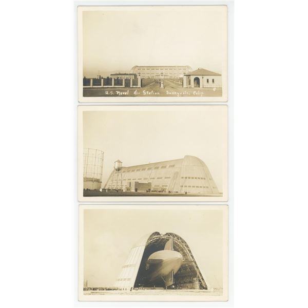 Sunnyvale California Air Ship Blimp RPPC Postcards