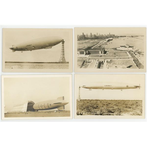 US Navy Zeppelin Rigid Air Ship RPPC Postcards
