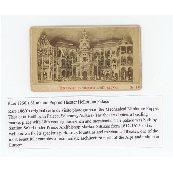 Mechanisches Theater Hellbrunn Palace CDV Photo
