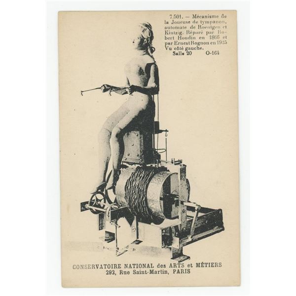 Dulcimer Player Automaton Postcard
