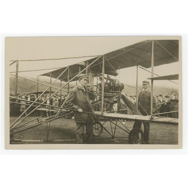 Charles K Hamilton Curtiss Plane RPPC Postcard