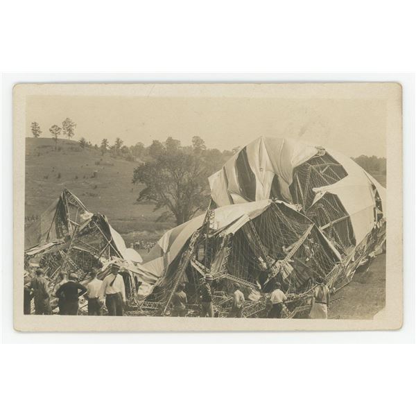 USS Shenandoah Wreckage RPPC Postcard