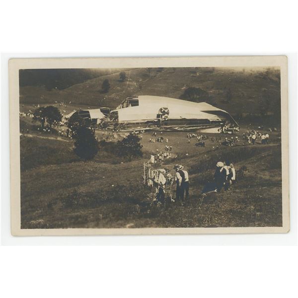 USS Shenandoah Wreckage RPPC Postcard
