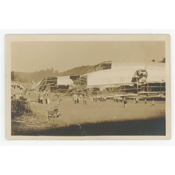 USS Shenandoah Wreckage RPPC Postcard