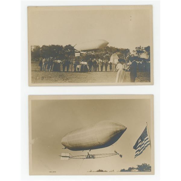 Baldwin Airship Danbury CT Fair RPPC Postcards