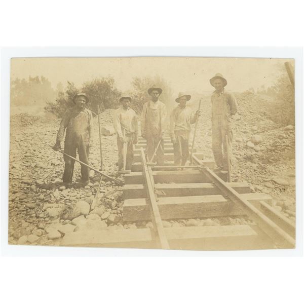 African American Black Laborers Railroad Photo