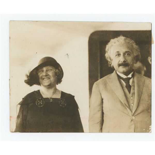 Albert Einstein and Elsie Einstein Photo