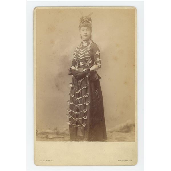 Walking Billboard Banner Lady Cabinet Photo