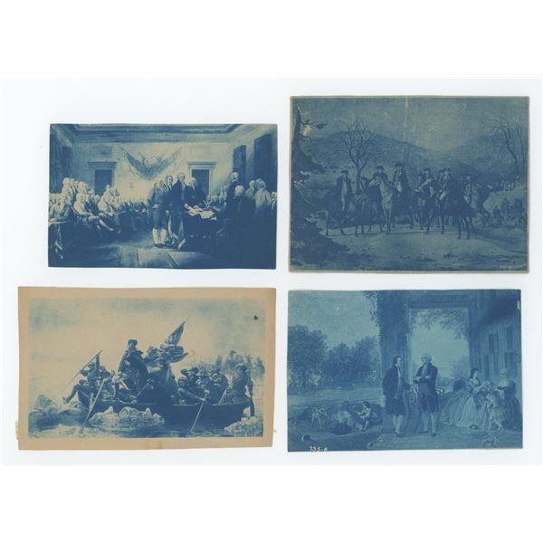 George Washington Painting Cyanotype Photos