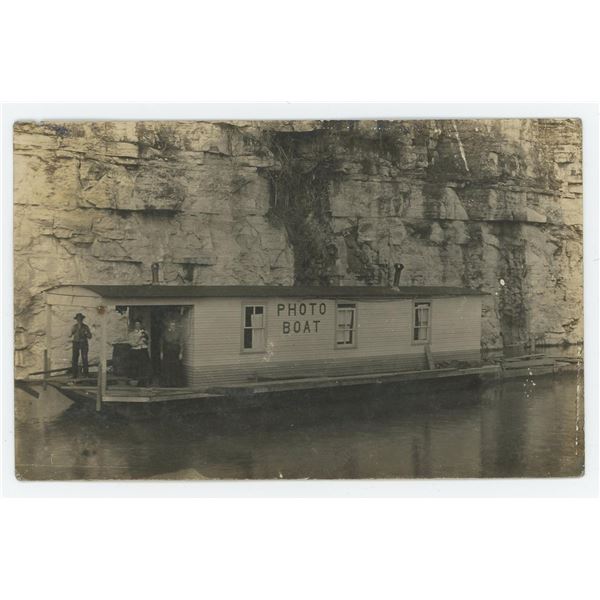 Floating Photography Studio RPPC Postcard