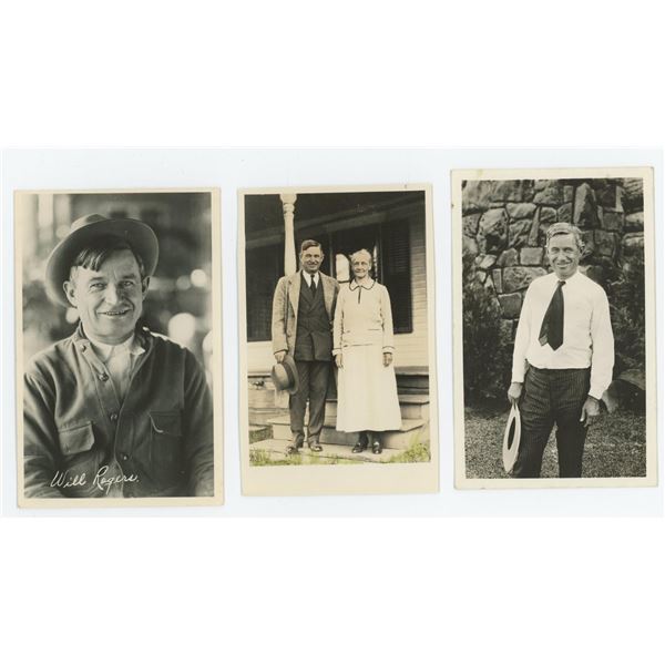Group of Will Rogers RPPC Postcards