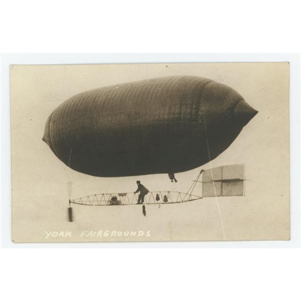 California Arrow Dirigible York Fairgrounds RPPC