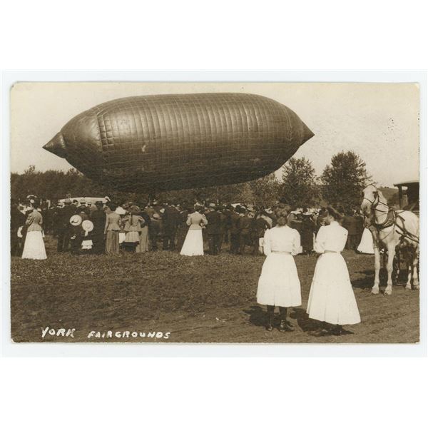 California Arrow Dirigible York Fairgrounds RPPC