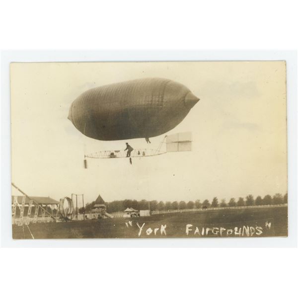 California Arrow Dirigible York Fairgrounds RPPC
