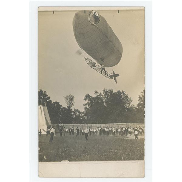 California Arrow Dirigible Torn Ruptured RPPC