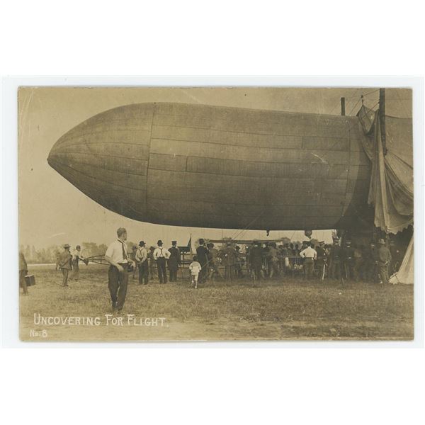 California Arrow Dirigible Pre Flight Prep RPPC