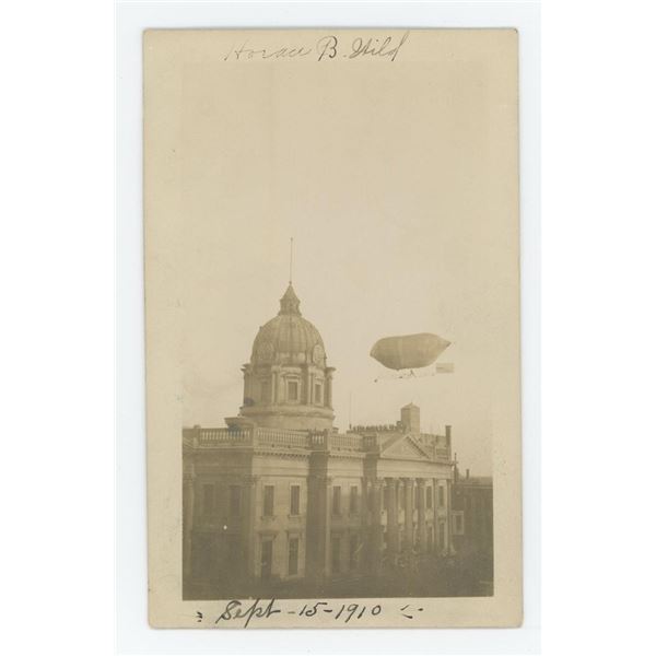 Horace B Wild Dirigible Comet Flight RPPC
