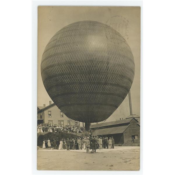 Canton Ohio Aviation Balloon RPPC Postcard