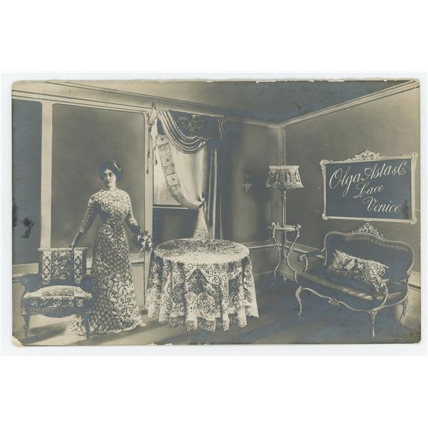 Olga Asta Lace Shop Venice Photo Trade Card