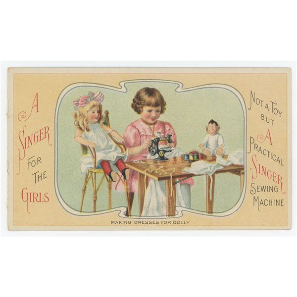 Singer Sewing Machine Advertising Trade Card