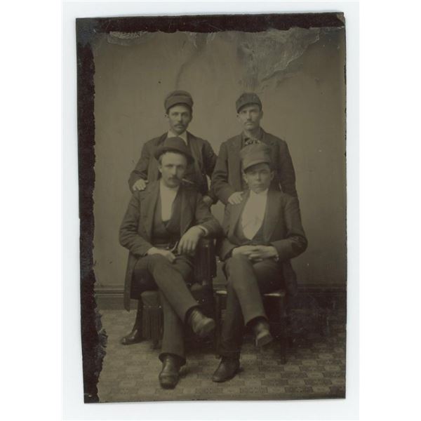 Occupational Railroad Workers Tintype Photo