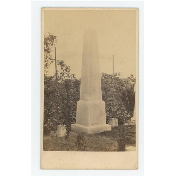 Obelisk Cemetery Monument CDV Photo