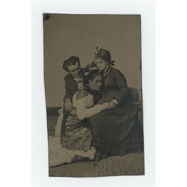 Family in Mourning Tintype Photo