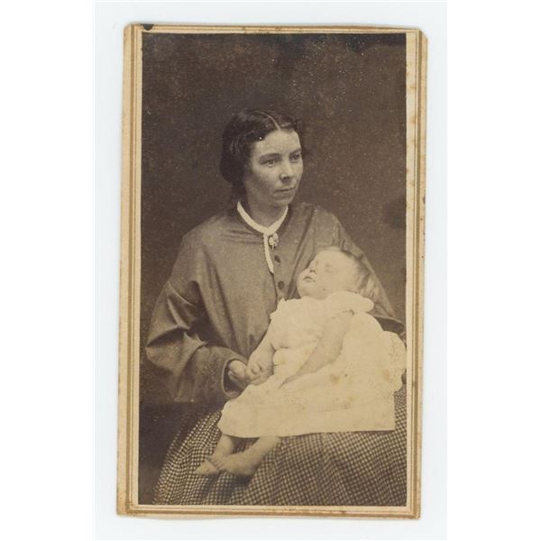 Mother and Post Mortem Baby CDV Photo