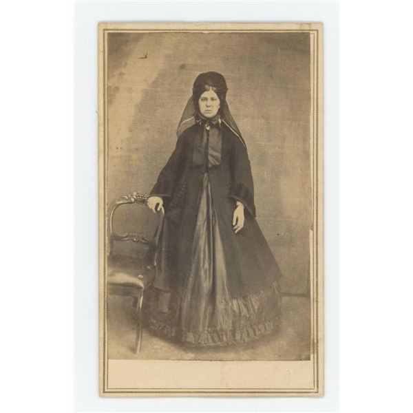 Woman in Mourning Dress CDV Photo