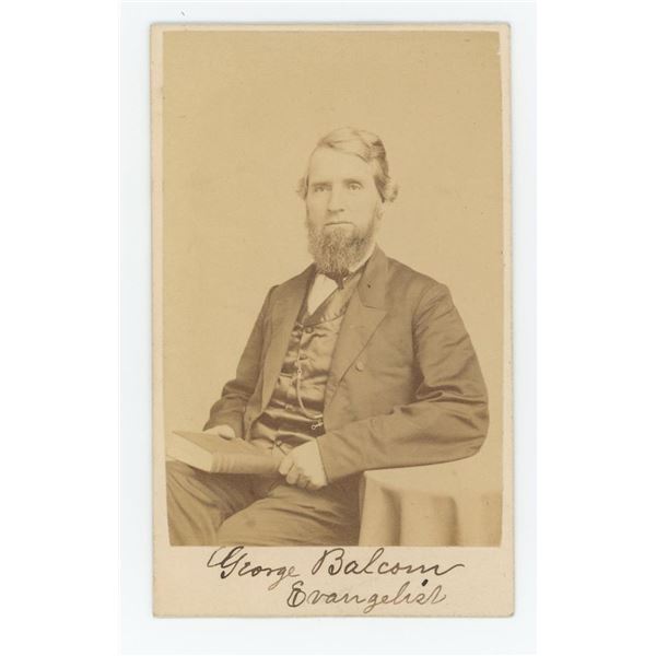George Balcom Evangelist Occupational CDV Photo