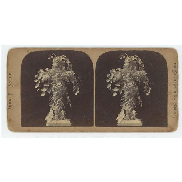 John Soule Post Mortem Flowers Stereoview