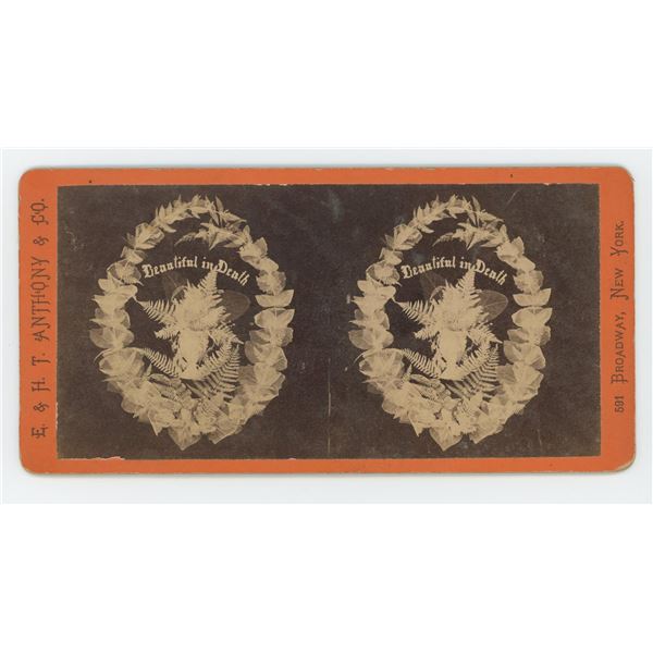 E.&H.T. Anthony Beautiful in Death Stereoview