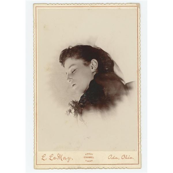Young Woman Post Mortem Cabinet Photo
