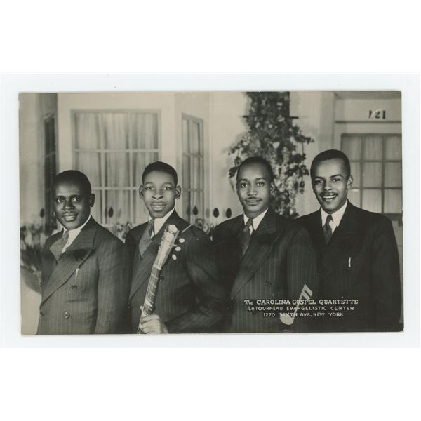 All Black Carolina Gospel Quartette Postcard