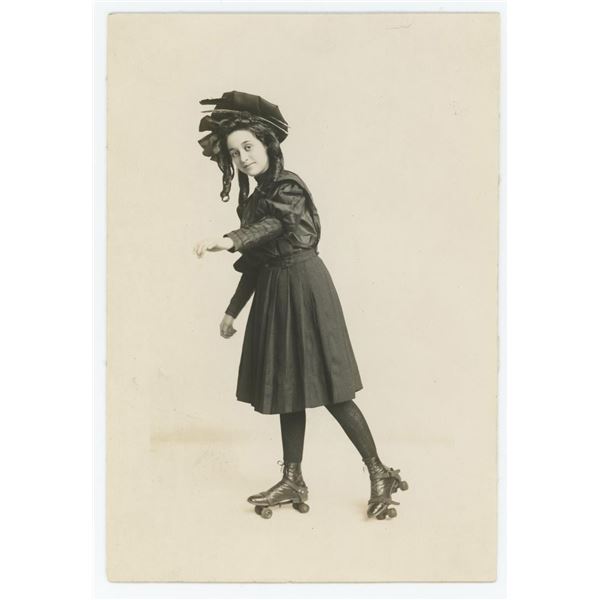 Victorian Roller Skating Girl Photo