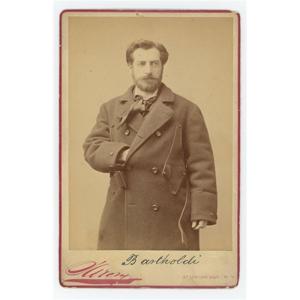 Signed Frederic Auguste Bartholdi Cabinet Photo