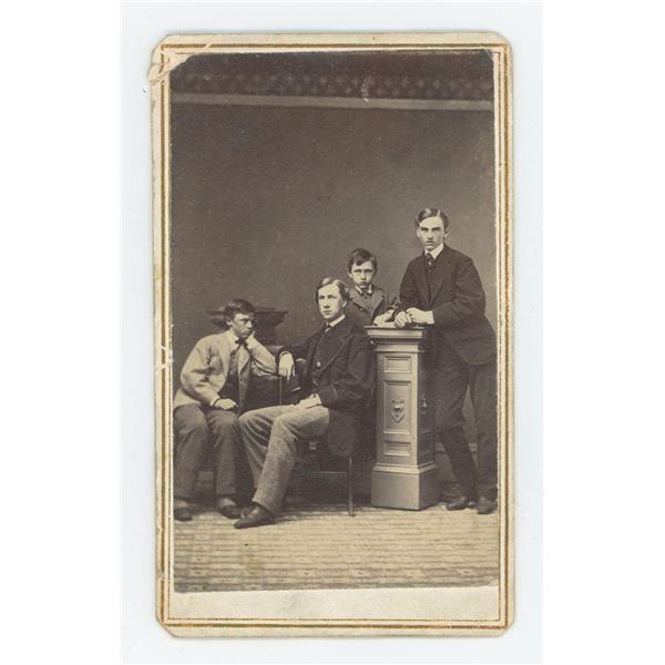 Young Dapper Boys Civil War Era CDV Photo