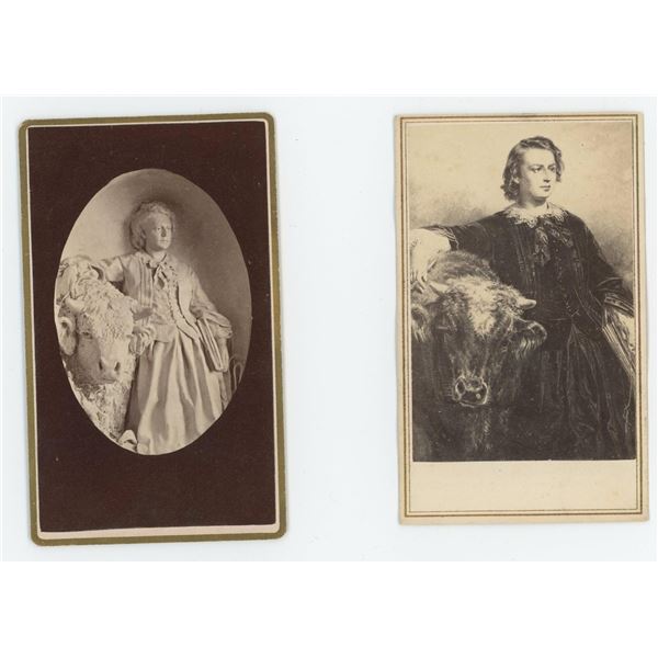 Caroline Brooks Butter Carving CDV Photos