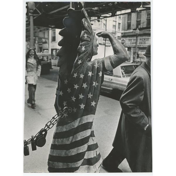 Patriotic Painted Cigar Store Indian Photo