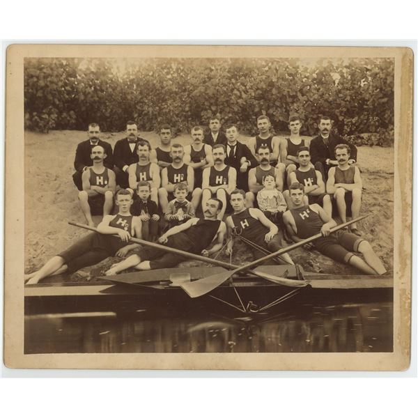 Harvard University Rowing Team Cabinet Photo