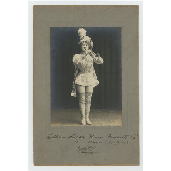 Lillian Sieger Coronet Player Signed Cabinet Photo