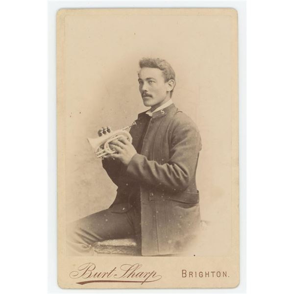 Salvation Army Brass Bandsman Cabinet Card Photo