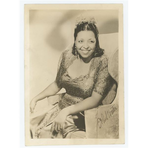Ethel Waters Jazz Singer Signed Photo