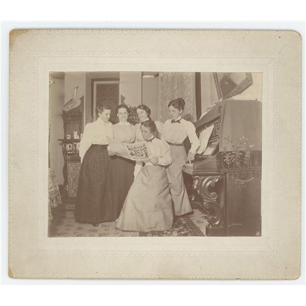 Women Reading Black Minstrel Sheet Music Photo