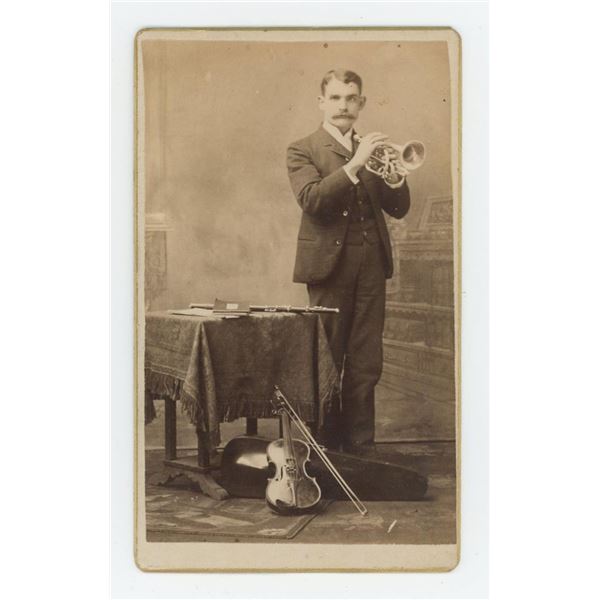 Cornet Musician Occupational CDV Photo