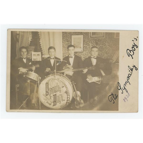 The Sympathy Boys Jazz Band RPPC Postcard