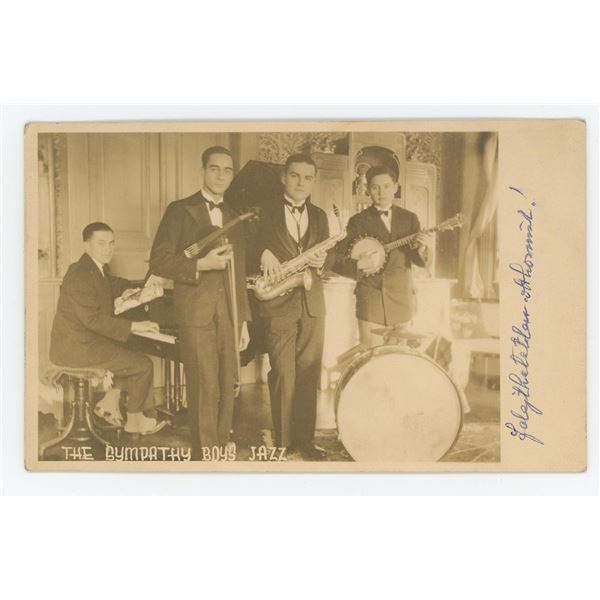 The Sympathy Boys Jazz Band RPPC Postcard