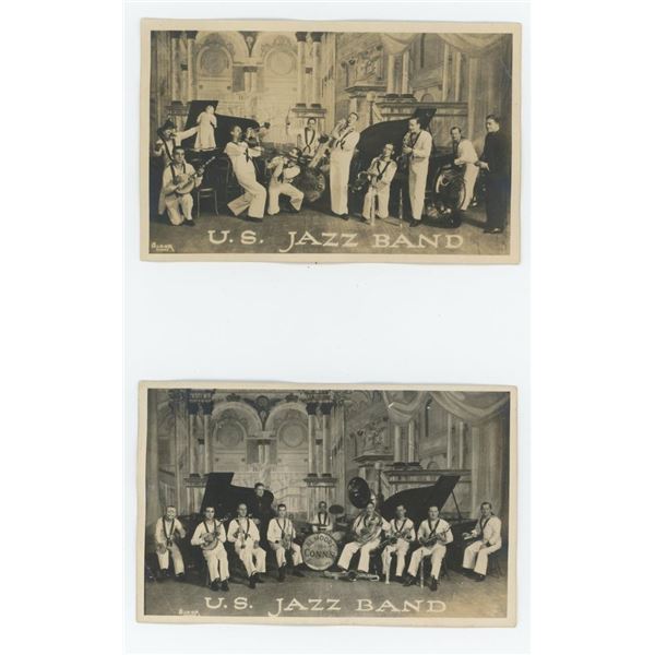 US Navy Jazz Band RPPC Postcards