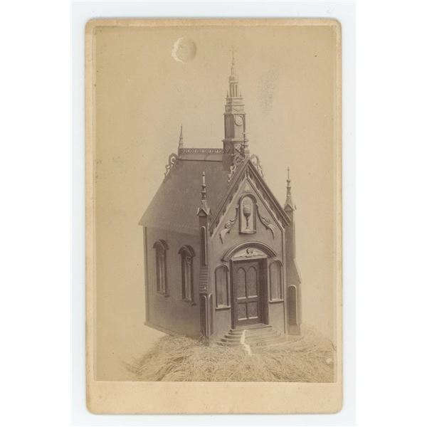 Folk Art Model Church Cabinet Photo