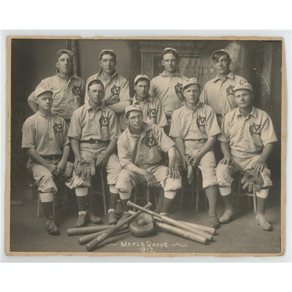1912 Maple Grove Minnesota Baseball Team Photo